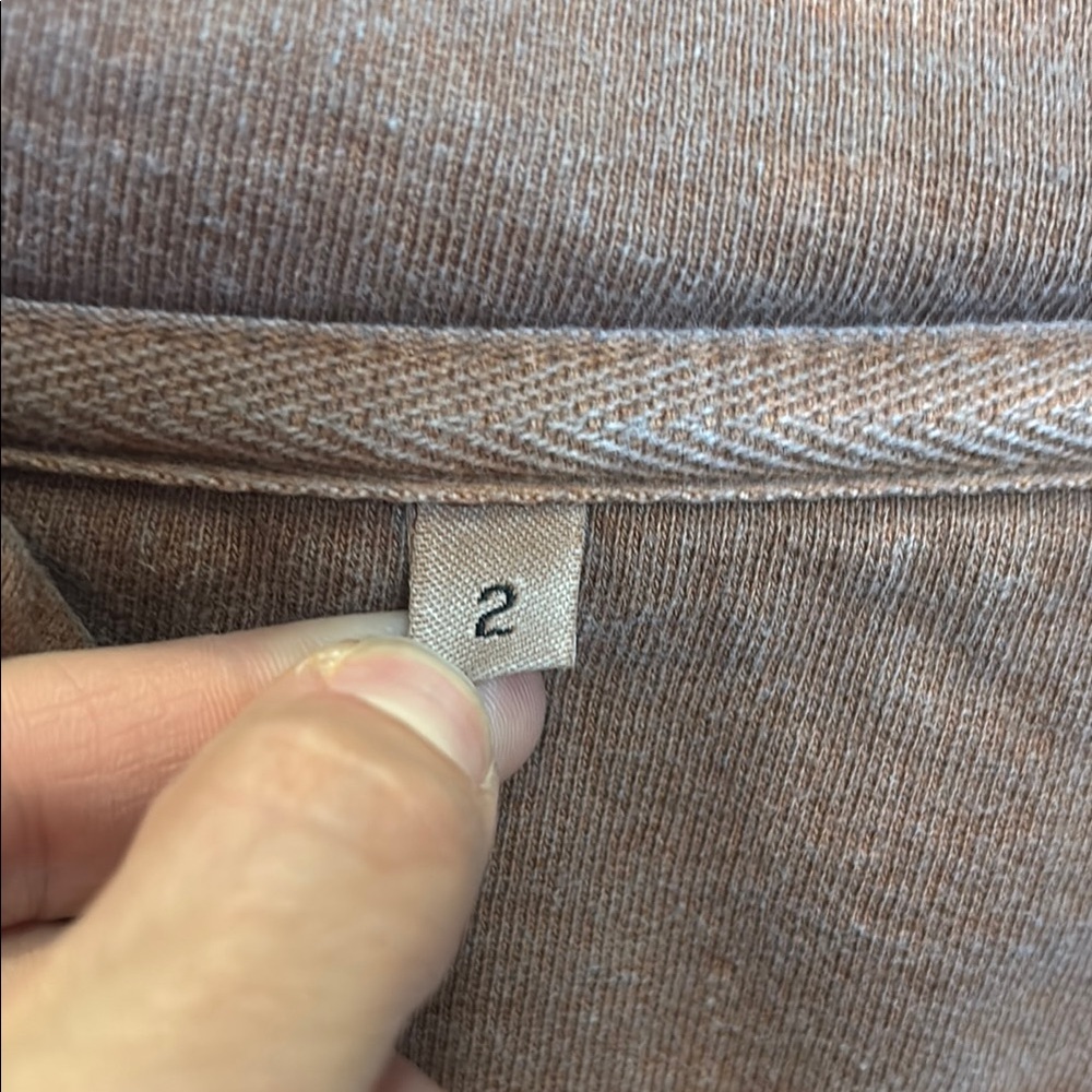 Sloppy Joe women’s collar-02 sweatshirt in caramel - Picture 2 of 6